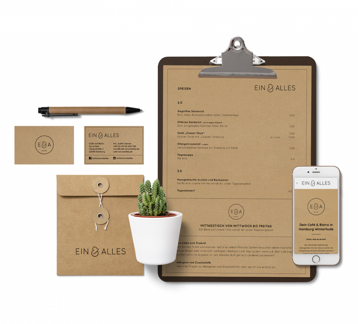 Corporate Design Café Ein und Alles von – Jan Sievers Design Hamburg
